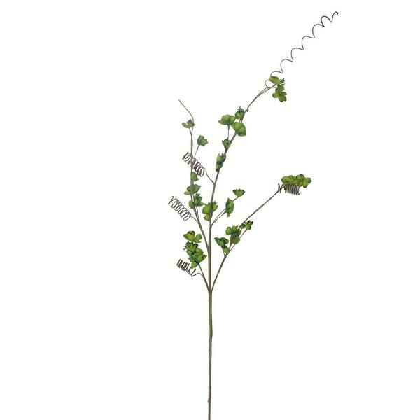 33" Green Floral Craft St. Patrick's Day Spray with Glitter Accents